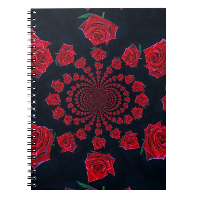 The Beauty of Roses: Floral Fantasy  Spiral Notebook (Front)