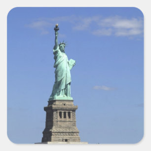The beauty of the famous Statue of Liberty on Square Sticker
