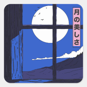 The Beauty of the Moon Square Sticker