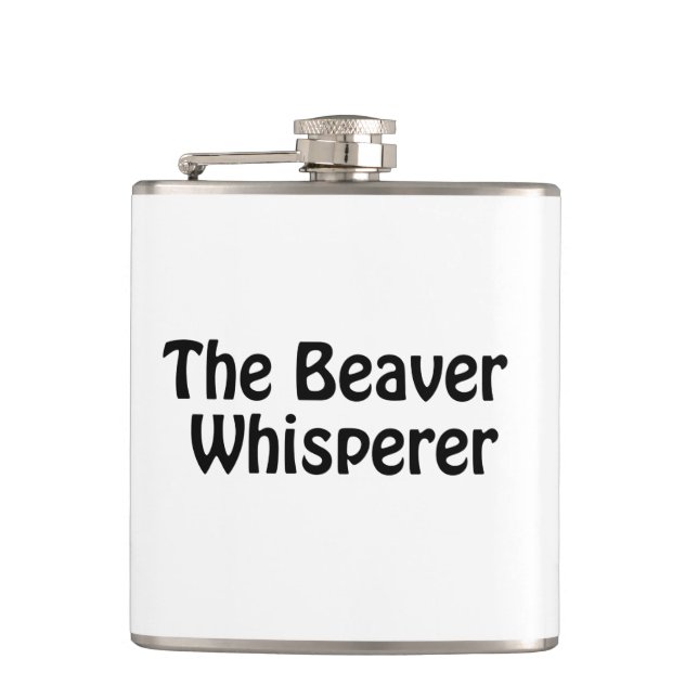 the beaver whisperer hip flask (Front)