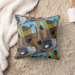 The Bedouin Women Painting by Alfred Fox Cushion