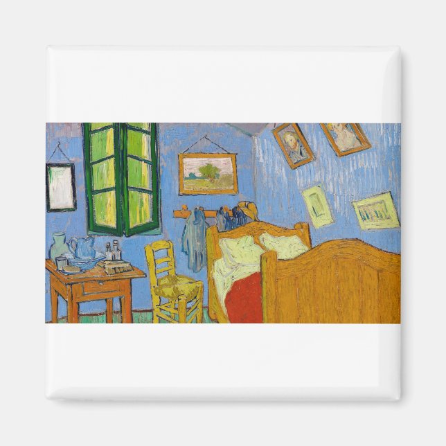 The Bedroom by Vincent van Gogh Magnet (Front)