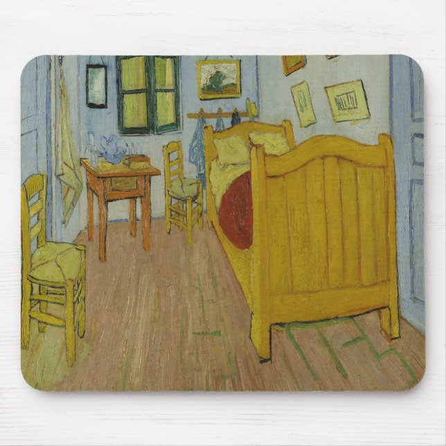 The Bedroom by Vincent van Gogh Mouse Pad (Front)