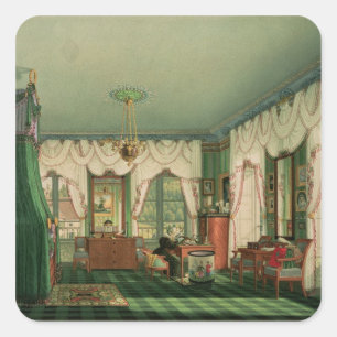 The Bedroom of Elizabeth of Bavaria Square Sticker