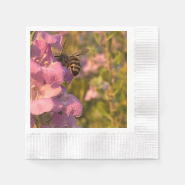 The Bee 🐝 And The Flower 🌺  Napkin (Front)