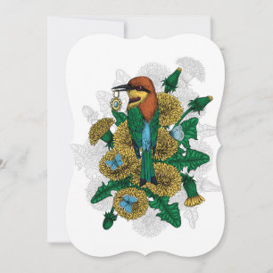 The bee eater with the golden pendant thank you card