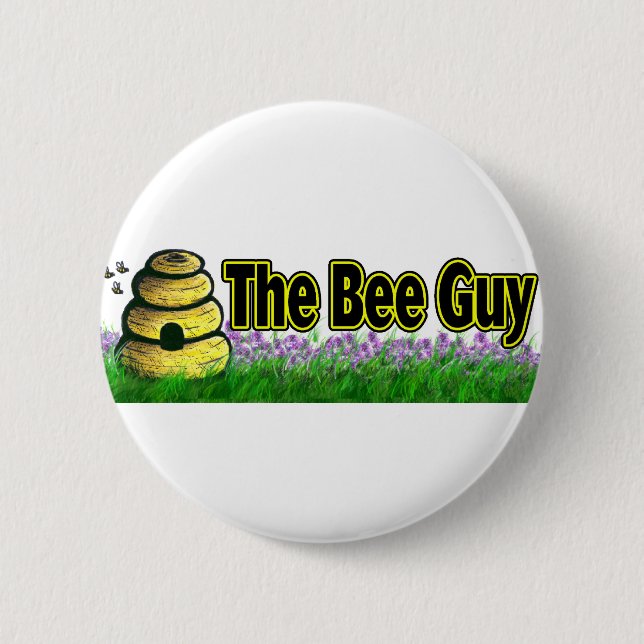 the bee guy 6 cm round badge (Front)