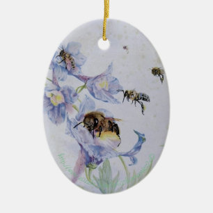 "The Bee Knees" Ceramic Tree Decoration