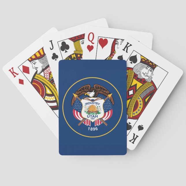The Beehive State Industry Flag of Utah Playing Cards (Back)