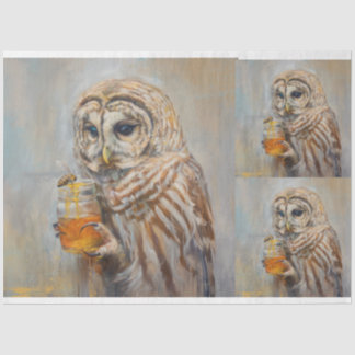 The Beekeeper Owl X3 Decoupage Tissue Paper