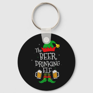 The Beer Drinking Elf Matching Family Drinker Merr Key Ring
