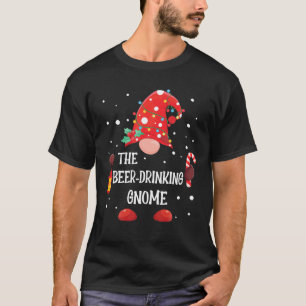 The Beer Drinking Gnome Matching Family Christmas T-Shirt