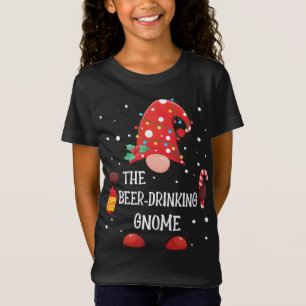 The Beer Drinking Gnome Matching Family Christmas T-Shirt