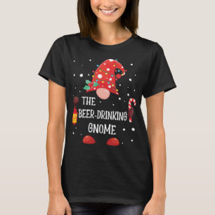 The Beer Drinking Gnome Matching Family Christmas T-Shirt
