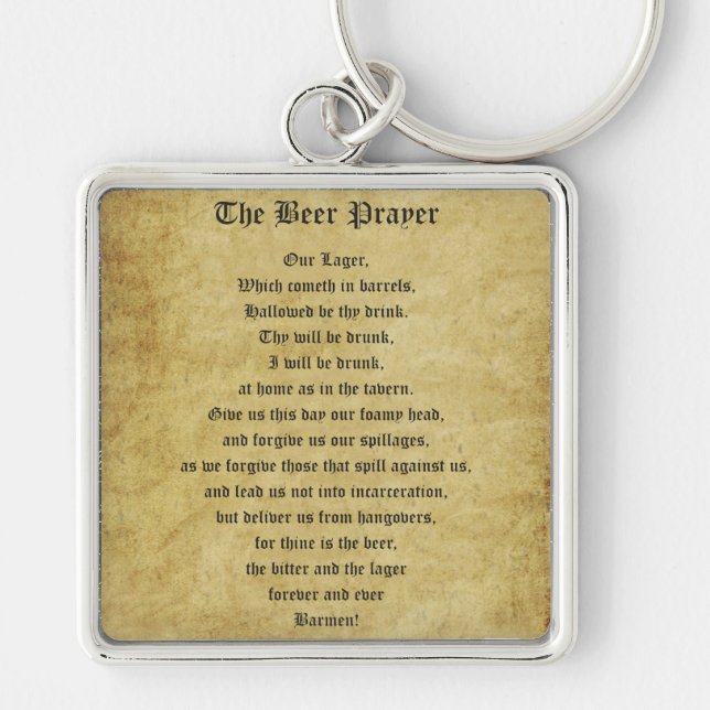 The Beer Prayer Key Ring (Front)