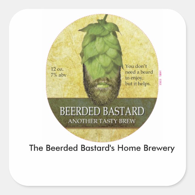 The Beerded Bastard's Home Brewery sticker sheet (Front)
