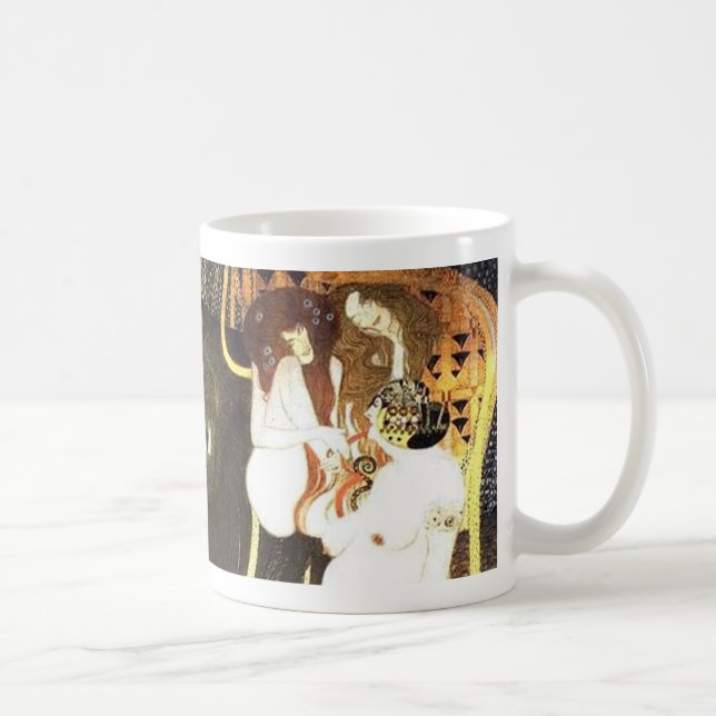 The Beethoven Frieze by Klimt Coffee Mug (Right)