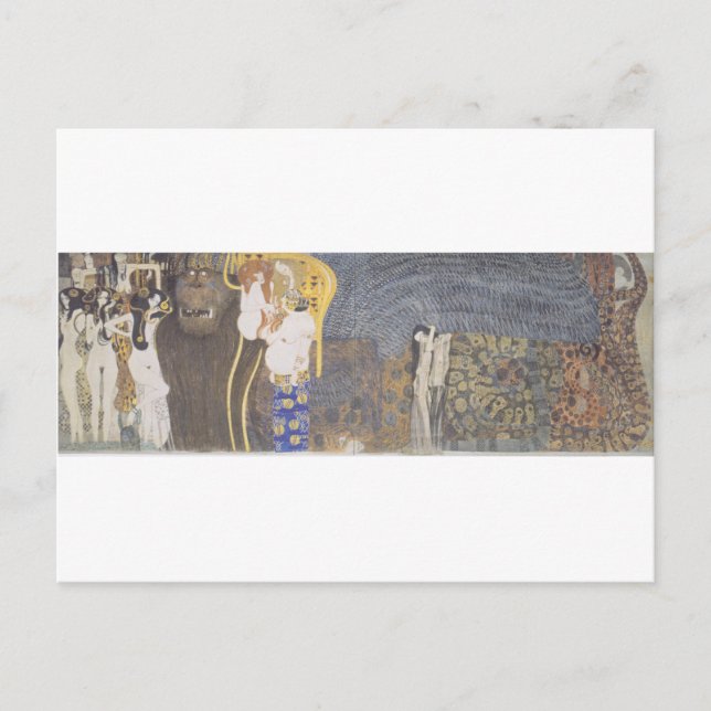 The Beethoven Frieze: The Hostile Powers. Far Wall Postcard (Front)