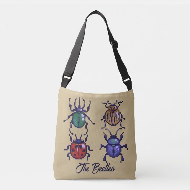 The Beetles Pixel Arts Crossbody Bag (Front)