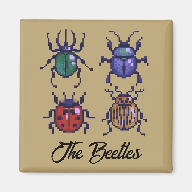 The Beetles, Pixel Arts Magnet (Front)