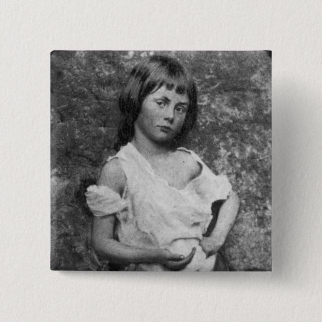 The Beggar Maid / Alice Liddell ~ 1859 15 Cm Square Badge (Front)