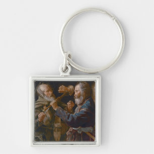 The Beggars' Brawl, c.1625-30 (oil on canvas) Key Ring