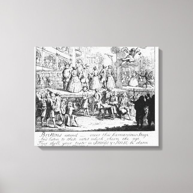 The Beggar's Opera Burlesqued, 1728 Canvas Print (Front)