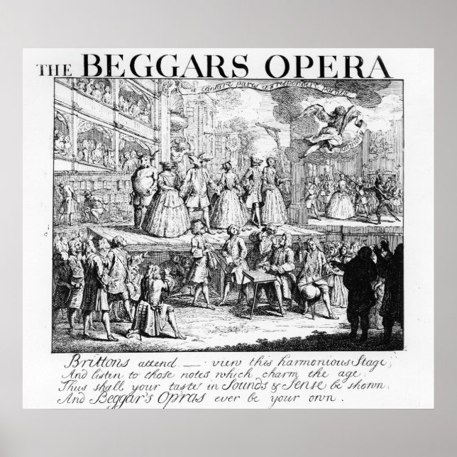 The Beggar's Opera Burlesqued, 1728 Poster (Front)