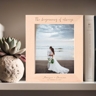 The Beginning of Always   Newlyweds Monogram Etched Frames