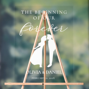 The Beginning of Forever Wedding Welcome Acrylic Sign