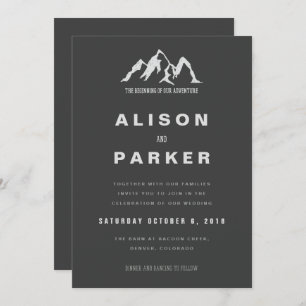 THE BEGINNING OF OUR ADVENTURE-WEDDING INVITATION