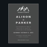 THE BEGINNING OF OUR ADVENTURE-WEDDING INVITATION  POSTCARD<br><div class="desc">modern elegant wedding design,  featuring trendy fonts and mountain illustration,  the adventure is just begining!</div>