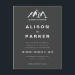 THE BEGINNING OF OUR ADVENTURE-WEDDING INVITATION  POSTCARD<br><div class="desc">modern elegant wedding design,  featuring trendy fonts and mountain illustration,  the adventure is just begining!</div>
