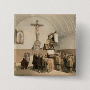 The Bell Ringers at the Oratory of the Capucines, 15 Cm Square Badge