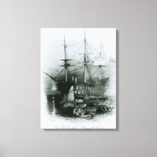 The Bellerophon at Plymouth Sound Canvas Print