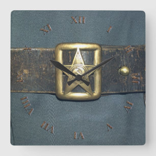 The BELT of the OFFICER of the red army of the RSF Square Wall Clock