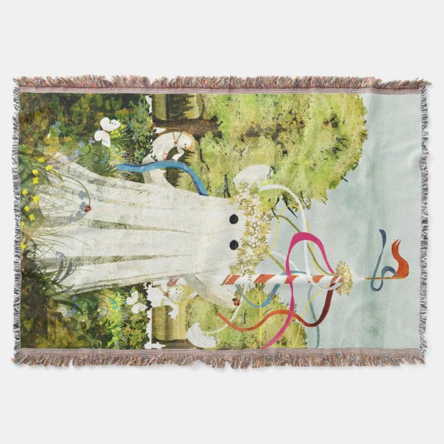 The Beltane Spirit Throw Blanket (Front)