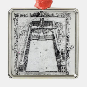 The Belvedere Court at the Vatican Rome, 1581 Metal Tree Decoration