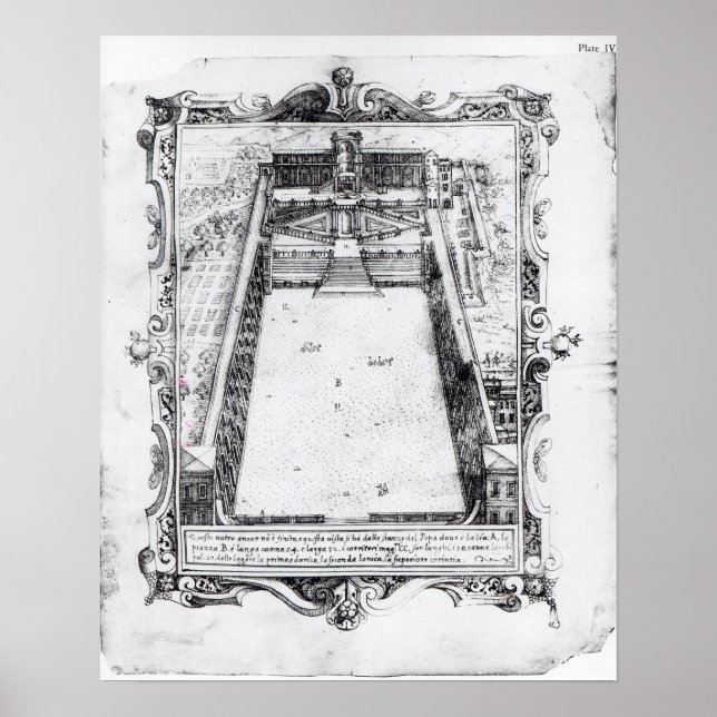 The Belvedere Court at the Vatican Rome, 1581 Poster (Front)