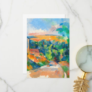 The Bend in the Road by Paul Cezanne Thank You Card