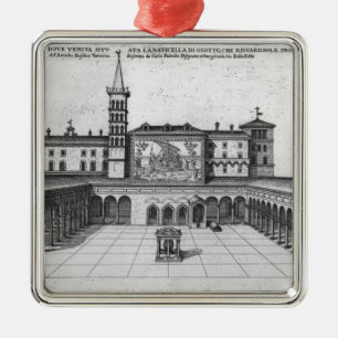 The Benediction Loggia of the Old Vatican Metal Tree Decoration