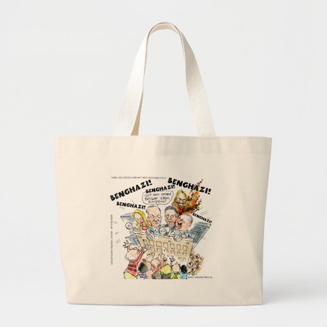 The Benghazi Shuffle Funny Large Tote Bag (Front)