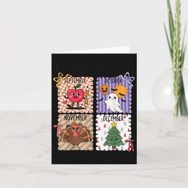 The ber Months Back To School Halloween Thanksgivi Card (Front)