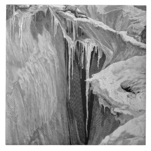 The Bergschrund on the Dent Blanche in 1865, from Tile