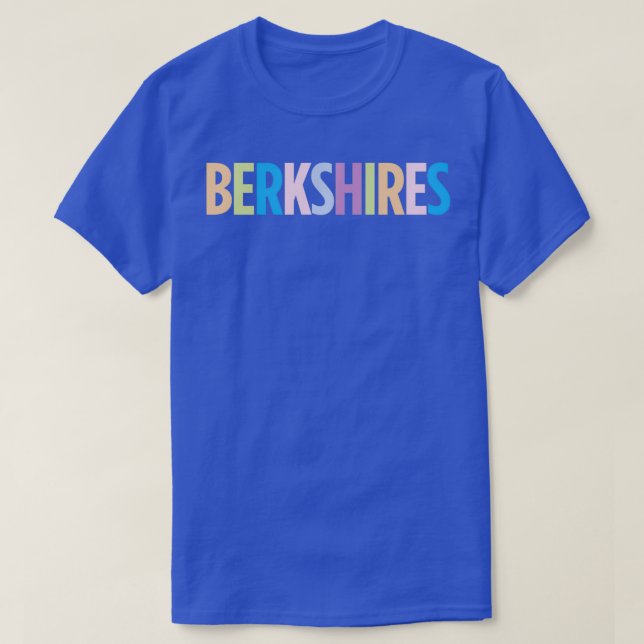 The Berkshires Massachusetts Colourful Vacation  T-Shirt (Design Front)
