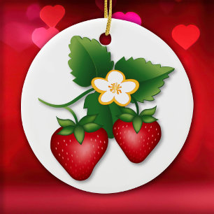 The Berry Best Strawberry Ceramic Tree Decoration