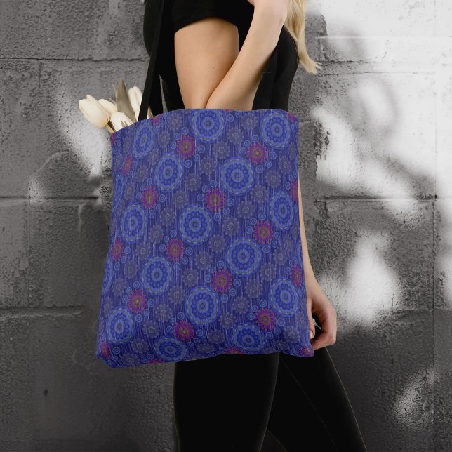 The Berry floral rainy scatter fibres textured Tote Bag (Creator Uploaded)
