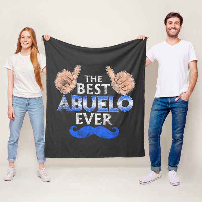 The Best Abuelo Ever Fleece Blanket (In Situ)