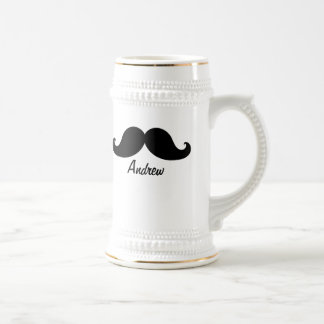 THE BEST BLACK MUSTACHE PERSONALIZED BEER STEIN