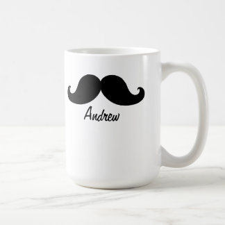 THE BEST BLACK MUSTACHE PERSONALIZED COFFEE MUG